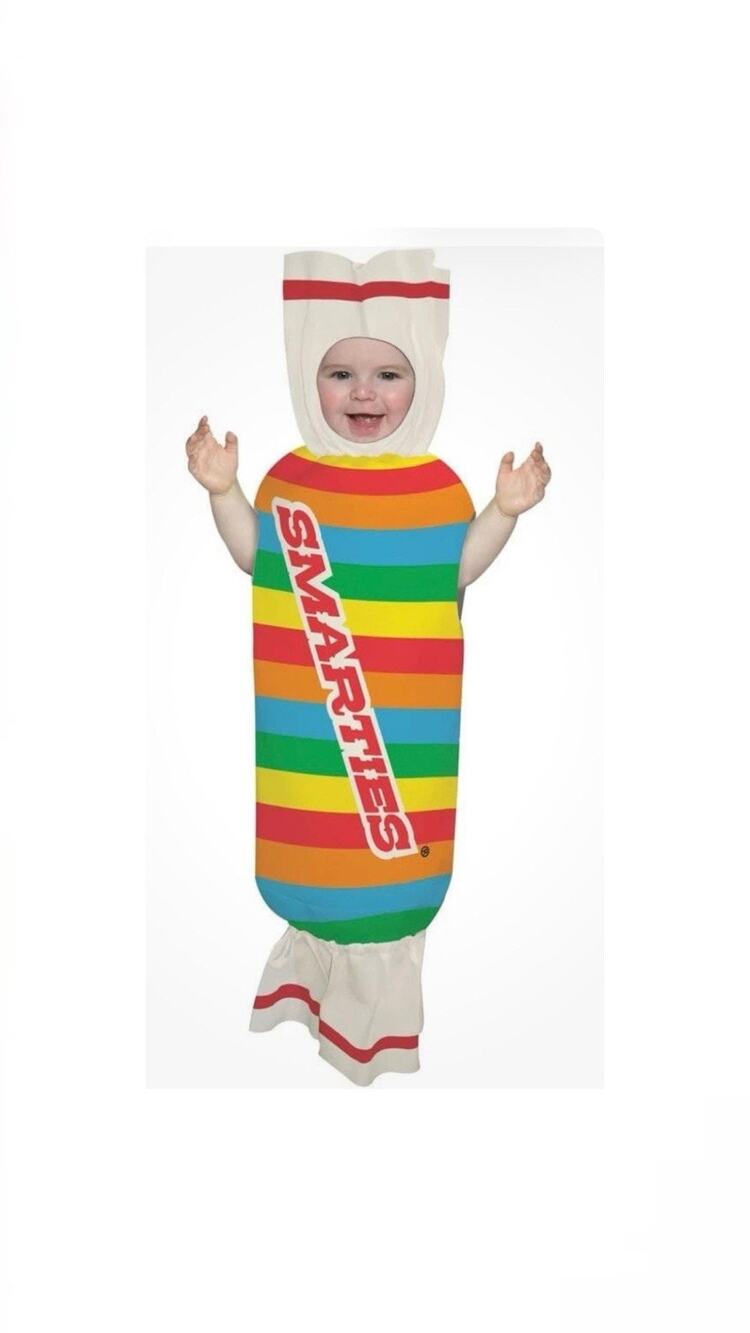 Smarties Candy Wrapper Cute Fancy Dress Up Halloween Baby 6-12 Months NEW
